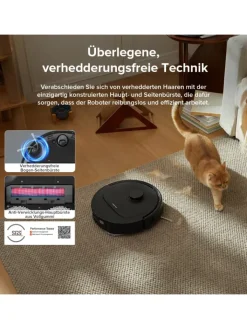 Roborock Klima & Haushalt|Staubsauger<Saugroboter QV 35A in Schwarz, mit Wischfunktion&Hebarem Wischmopp, 8000Pa