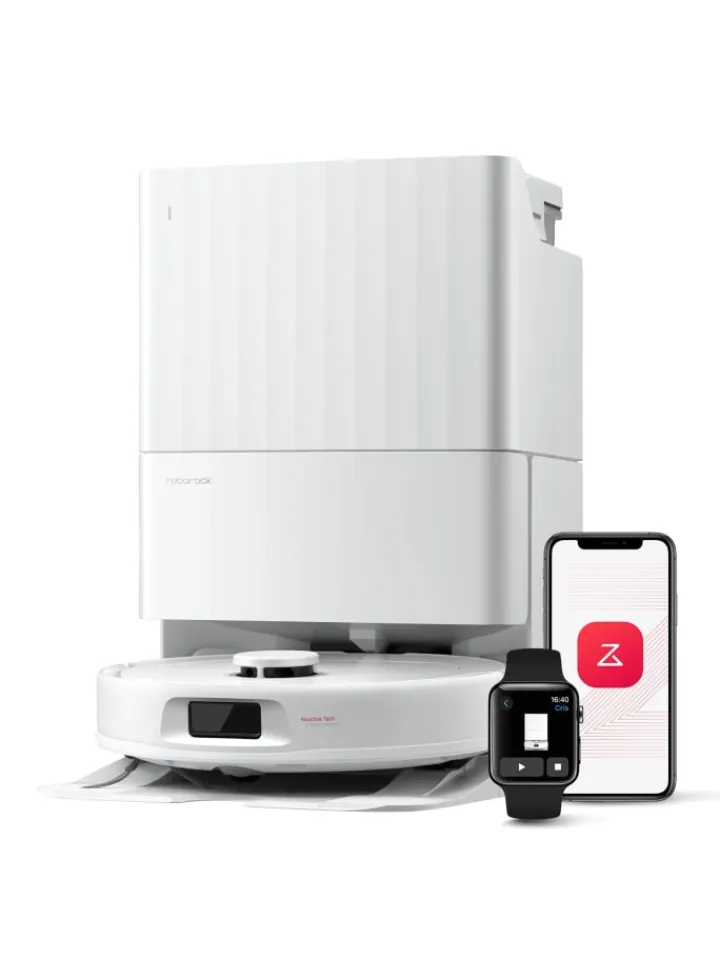 Roborock Staubsauger<Saugroboter QV 35A in Weiß, mit Wischfunktion&Hebarem Wischmopp, 8000Pa