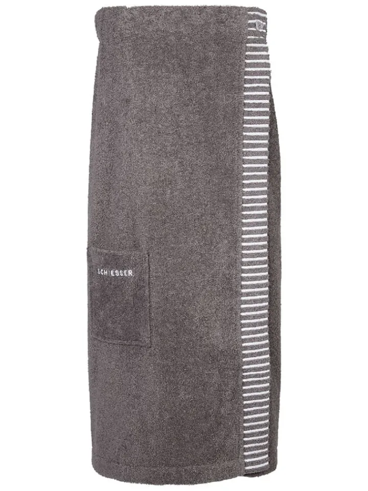 Schiesser Badtextilien|Badtextilien<Saunakilt "Rom" in Grau