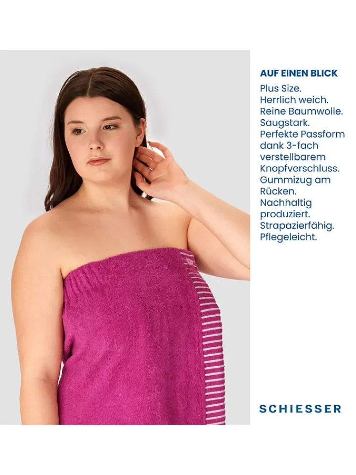 Schiesser Badtextilien|Badtextilien<Saunakilt "Rom" in Pink