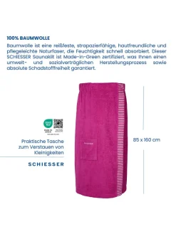 Schiesser Badtextilien|Badtextilien<Saunakilt "Rom" in Pink