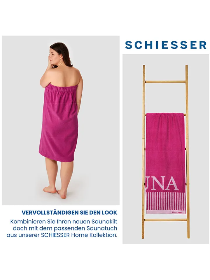 Schiesser Badtextilien|Badtextilien<Saunakilt "Rom" in Pink