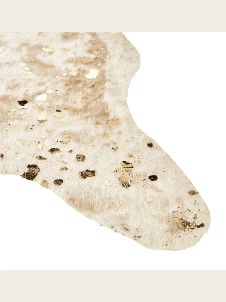 Beliani Lammfelle & Co<Schaffell BOGONG in Beige/Gold - (W) 150 x (H) 1 x (L) 200 cm