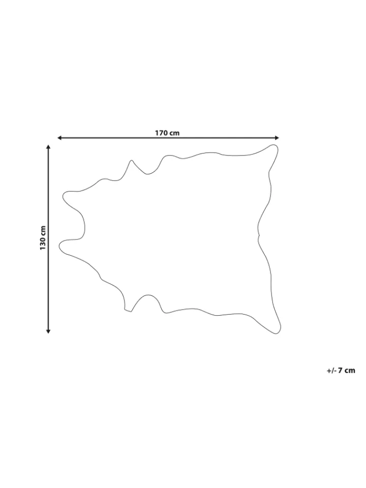 Beliani Lammfelle & Co<Schaffell BOGONG in Braun/Schwarz/Weiß - (W) 130 x (H) 1 x (L) 170 cm