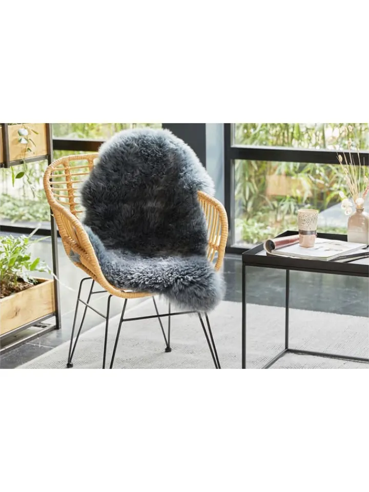 Lifa Living Lammfelle & Co<Schaffell in Anthrazit - (L)100 x (B)70 cm