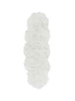 Beliani Lammfelle & Co<Schaffell MAMUNGARI in Weiß - (W) 60 x (H) 6 x (L) 180 cm