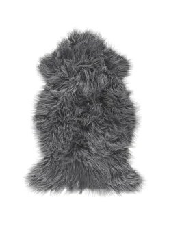 Beliani Lammfelle & Co<Schaffell MUNGO in Grau - (W) 63 x (H) 3 x (L) 95 cm