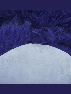 Beliani Lammfelle & Co<Schaffell ULURU in Blau - (W) 65 x (H) 8 x (L) 100 cm