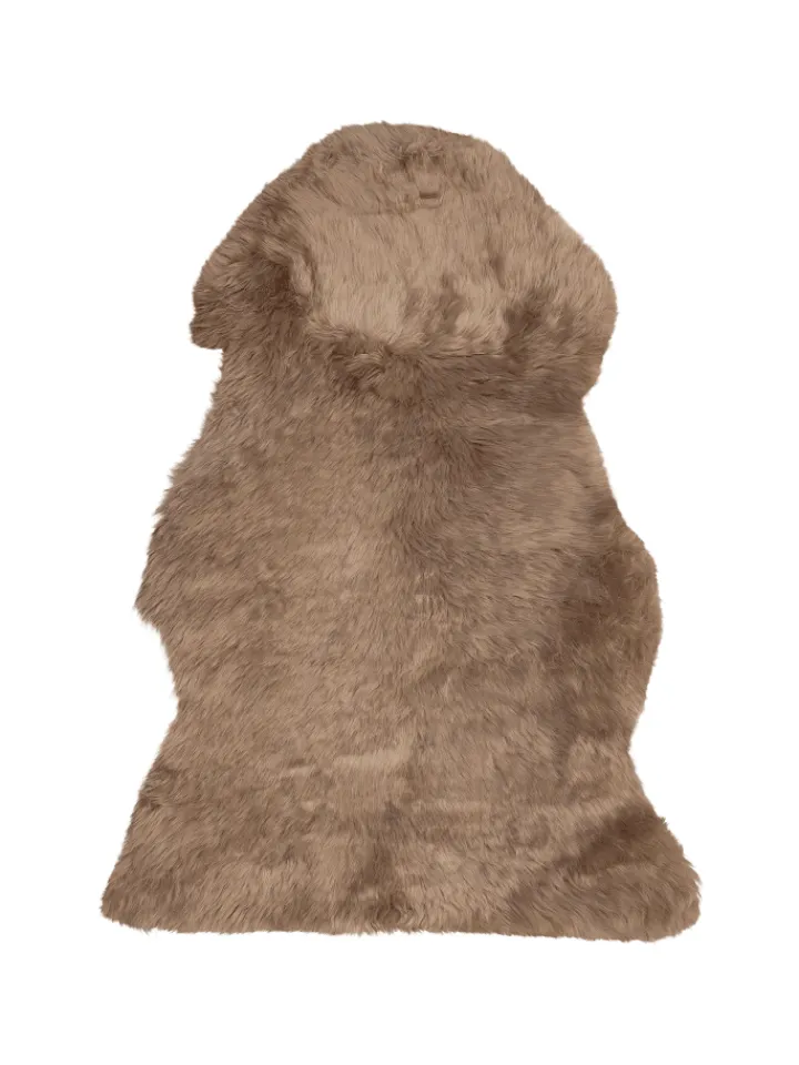 Beliani Lammfelle & Co<Schaffell ULURU in Braun - (W) 65 x (H) 8 x (L) 100 cm