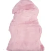 Beliani Lammfelle & Co<Schaffell ULURU in Rosa - (W) 65 x (H) 8 x (L) 100 cm