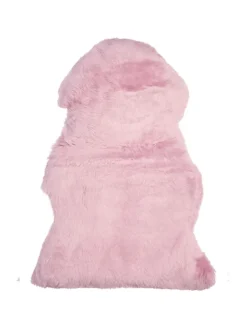 Beliani Lammfelle & Co<Schaffell ULURU in Rosa - (W) 65 x (H) 8 x (L) 100 cm