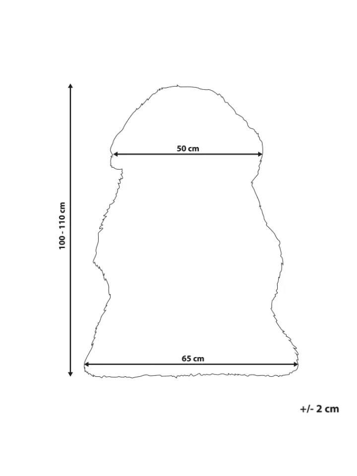 Beliani Lammfelle & Co<Schaffell ULURU in Rosa - (W) 65 x (H) 8 x (L) 100 cm