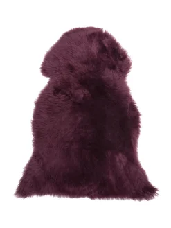 Beliani Lammfelle & Co<Schaffell ULURU in Violett - (W) 65 x (H) 8 x (L) 100 cm