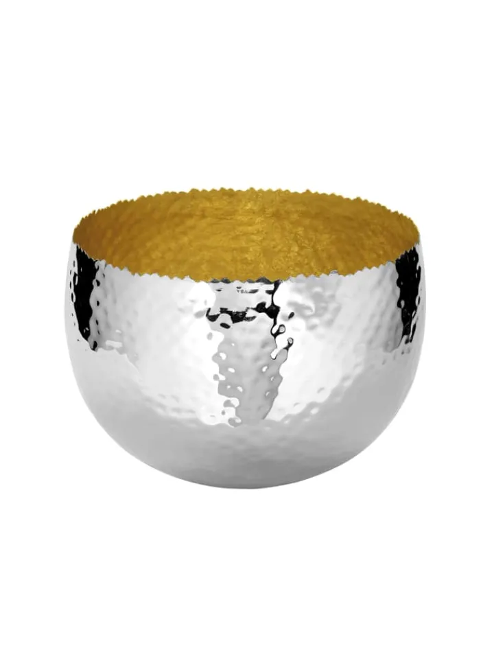 Fink Dekoschalen<Schale "Sefa" in Silber/ Gold - H. 18,5 cm - D. 25,5 cm