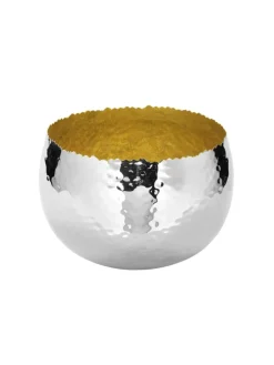 Fink Dekoschalen<Schale "Sefa" in Silber/ Gold - H. 14,5 cm - D. 20 cm