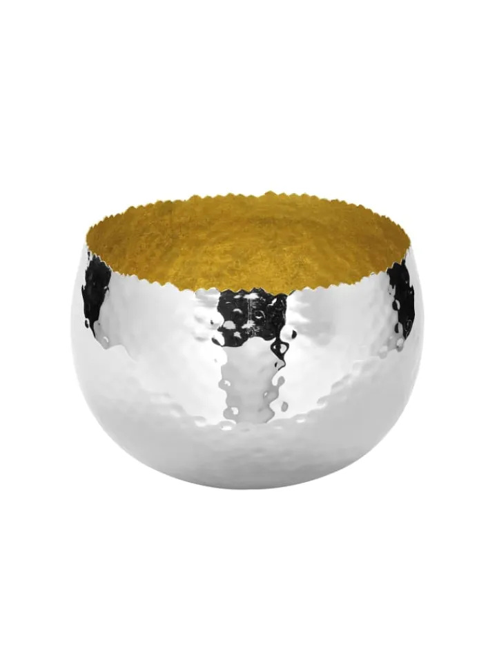 Fink Dekoschalen<Schale "Sefa" in Silber/ Gold - H. 14,5 cm - D. 20 cm