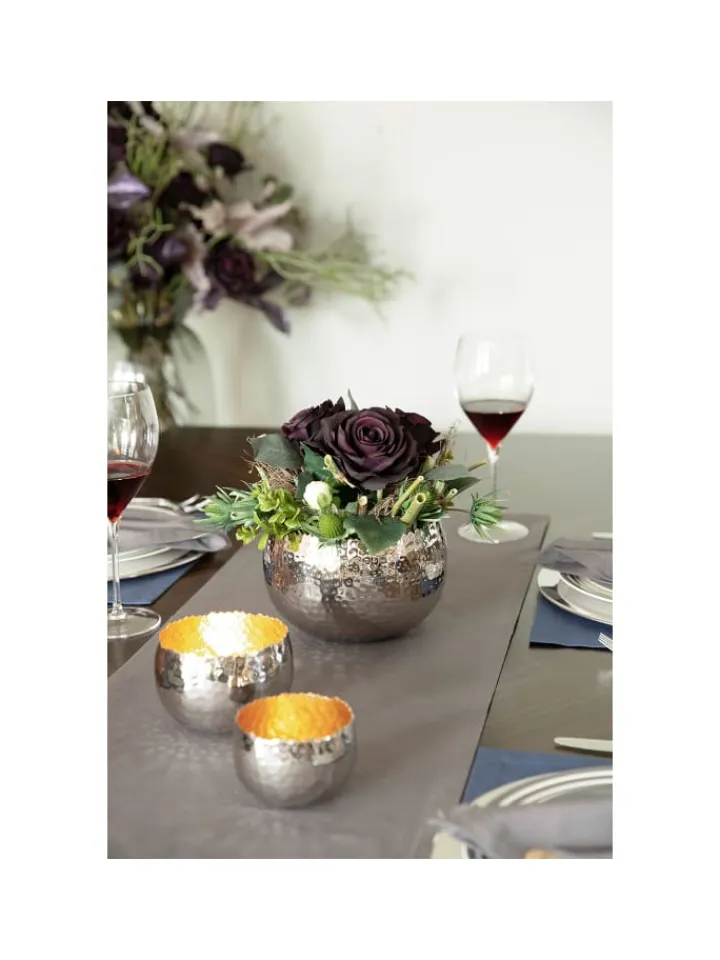 Fink Dekoschalen<Schale "Sefa" in Silber/ Gold - H. 14,5 cm - D. 20 cm