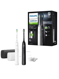 PHILIPS sonicare Zahn & Mundpflege<Schallzahnbürsten-Doppelpack " 5500" in Schwarz/ Weiß