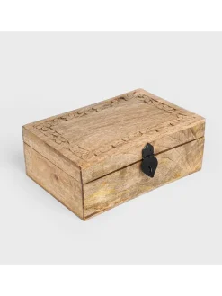 Homla Schmuckkästen<Schatulle "Sombre" in Braun - (B)26 x (H)10 x (T)18 cm