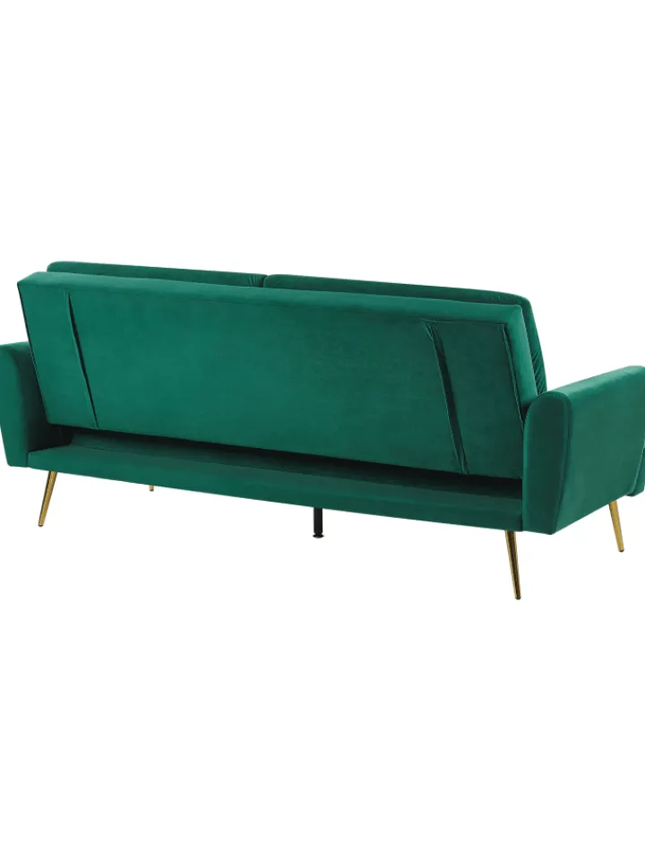 Beliani Sitzmöbel<Schlafsofa VETTRE in Grün/Gold - (W) 210 x (H) 88 x (L) 84 cm
