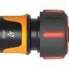 Fiskars Gartendekoration<Schlauchkupplung "CF QuHoseConnSTOP" in Schwarz/ Orange/ Rot