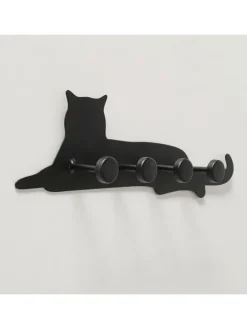 Boltze Wohndekoration<Schlüsselbrett "Kiri" in Schwarz - (L)25 cm