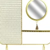 Rétro Chic Spiegel<Schminkspiegel in Gold - (B)30 x (H)35,5 x (T)10 cm