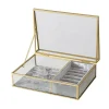 Boltze Schmuckkästen<Schmuckbox "Clipo" in Transparent/ Gold - (B)16 x (H)8 cm
