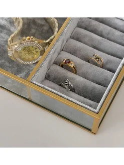 Boltze Schmuckkästen<Schmuckbox "Clipo" in Transparent/ Gold - (B)16 x (H)8 cm