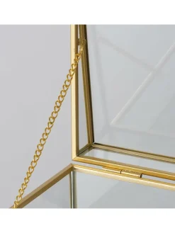 Boltze Schmuckkästen<Schmuckbox "Clipo" in Transparent/ Gold - (B)16 x (H)8 cm