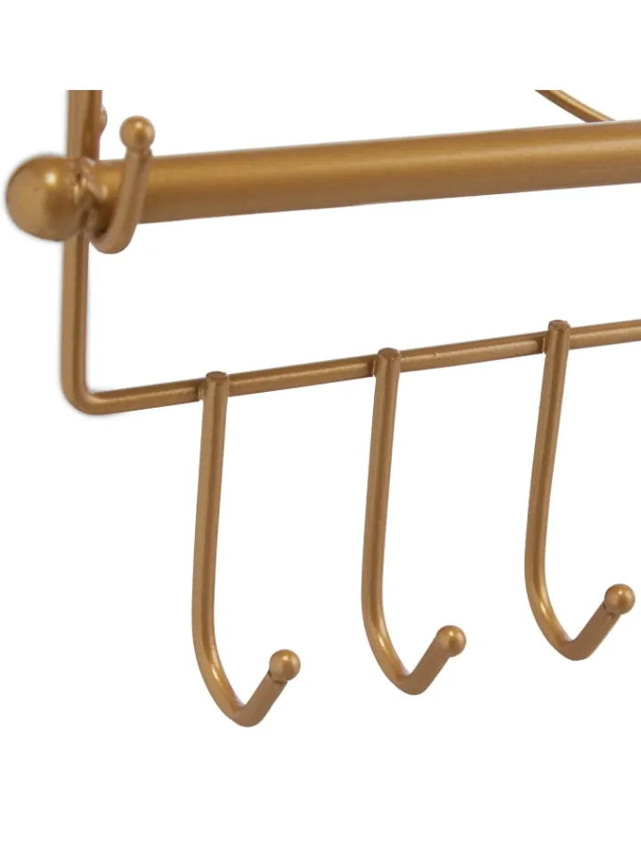 relaxdays Schmuckkästen<Schmuckhalter in Gold - (B)36,5x (H)30 x (T)3,5 cm