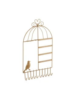 relaxdays Schmuckkästen<Schmuckhalter in Gold - (B)25,5x (H)44,5 x (T)4,5 cm