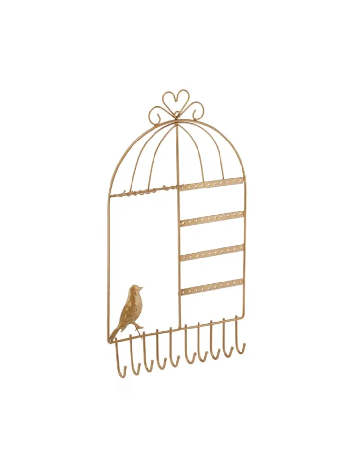 relaxdays Schmuckkästen<Schmuckhalter in Gold - (B)25,5x (H)44,5 x (T)4,5 cm