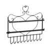 relaxdays Schmuckkästen<Schmuckhalter in Schwarz - (B)36,5x (H)30 x (T)3,5 cm
