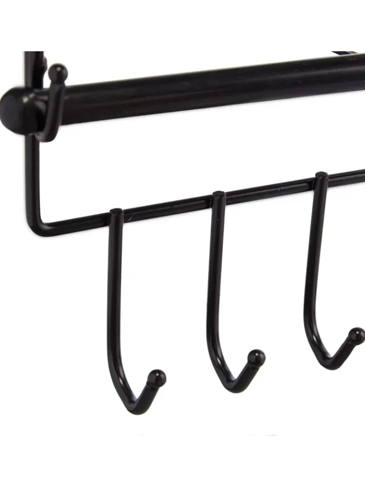 relaxdays Schmuckkästen<Schmuckhalter in Schwarz - (B)36,5x (H)30 x (T)3,5 cm