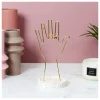 THE HOME DECO FACTORY Schmuckkästen<Schmuckhalter "Terrazzo" in Gold/ Beige - (H)28 x Ø 16 cm