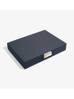 Stackers Schmuckkästen<Schmuckkasten "Classic" in Dunkelblau - (B)25 x (H)18 x (T)4,2 cm