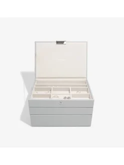 Stackers Schmuckkästen<Schmuckkasten in Grau - (B)25 x (H)18 x (T)13,7 cm
