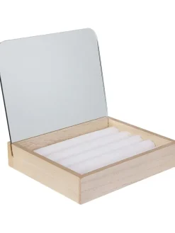 Rétro Chic Schmuckkästen<Schmuckkasten in Hellbraun - (B)15 x (H)13 x (T)14 cm