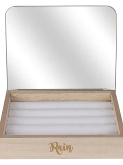 Rétro Chic Schmuckkästen<Schmuckkasten in Hellbraun - (B)15 x (H)13 x (T)14 cm