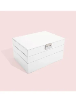Stackers Schmuckkästen<Schmuckkasten in Weiß - (B)25 x (H)18 x (T)13,7 cm