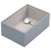 Stackers Schmuckkästen<Schmuckkiste in Blaugrau - (B)18 x (H)12,5 x (T)7,2 cm