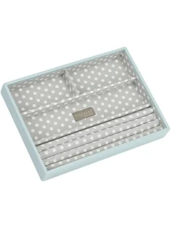 Stackers Schmuckkästen<Schmuckkiste in Hellblau - (B)25 x (H)18 x (T)3,7 cm
