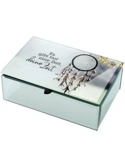 GILDE Schmuckkästen<Schmuckkästchen "Es gibt nur eine Zeit, deine Zeit" in Silber - (L)10 cm