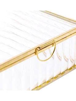 Homla Schmuckkästen<Schmuckkästchen "Grazia" in Transparent/ Gold - (B)13 x (H)5 x (T)11 cm