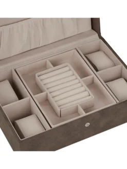relaxdays Schmuckkästen<Schmuckkästchen in Braun - (B)29 x (H)10 x (T)20 cm