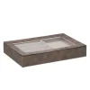 relaxdays Schmuckkästen<Schmuckkästchen in Braun - (B)30 x (H)5 x (T)21 cm