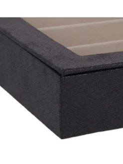relaxdays Schmuckkästen<Schmuckkästchen in Schwarz - (B)30 x (H)5 x (T)21 cm