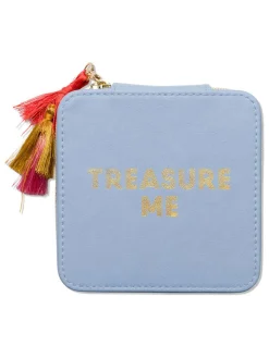 DESIGNWORKS INK ® Schmuckkästen<Schmuckkästchen "Treasure Me" in Hellblau - (L)12,5 x (B)12,5 cm