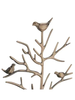 relaxdays Schmuckkästen<Schmuckständer "Baum" in Gold